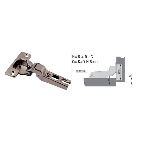 Blister Koncreto CERNIERA PER MOBILI mm. 35 - pz. 2 collo medio 9