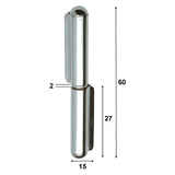 Blister Koncreto CERNIERA IN ACCIAIO INOX ART.1223IN
