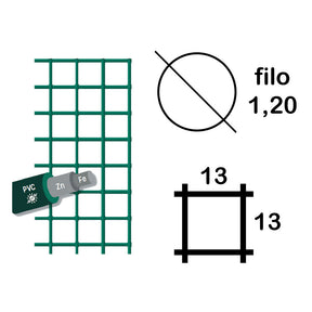 FRIGERIO RETE VOLIPLAST H 100 x 25 mt - 13 x 13 - F.1,20