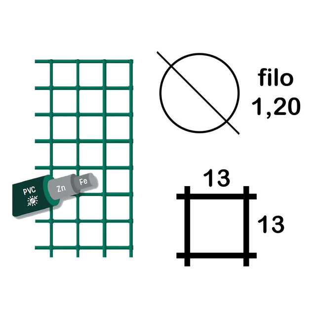 FRIGERIO RETE VOLIPLAST H 100 x 25 mt - 13 x 13 - F.1,20