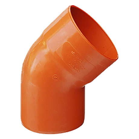 CURVA 45° PER TUBO PLUVIALE IN PVC 45° Ø80 (aperta)