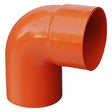 CURVA 87° PER TUBO PLUVIALE IN PVC 87° Ø80 (chiusa)
