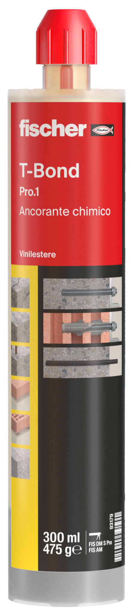 fischer T-BOND PRO.1 cartuccia con mis (confezione da 12 pz)