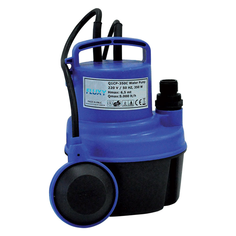 FLUXY ELETTROPOMPA SOMMERGIBILE IN PVC 350 watt - 5000 litri/h - hp 0,47