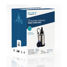 FLUXY ELETTROPOMPA SOMMERGIBILE INOX 750 watt - 10500 litri/h - hp 1,0