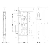 ISEO SERRATURA DA INFILARE PER PORTE IN LEGNO ART. 200