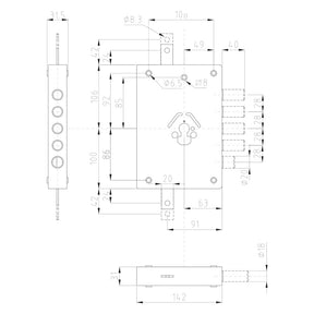 DIERRE SERRATURA TRIPLICE DA APPLICARE ART. 42
