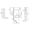 YALE SERRATURA DA INFILARE PER PORTA LEGNO '563' E60 - bordo quadro / 2 mandate