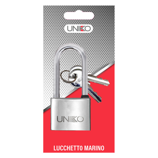 UNIKO LUCCHETTO MARINO ARCO LUNGO mm 50 - blister 1 pz (chiave UL050)