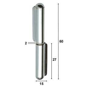 ALDEGHI LUIGI CERNIERA IN ACCIAIO INOX ART.1223IN