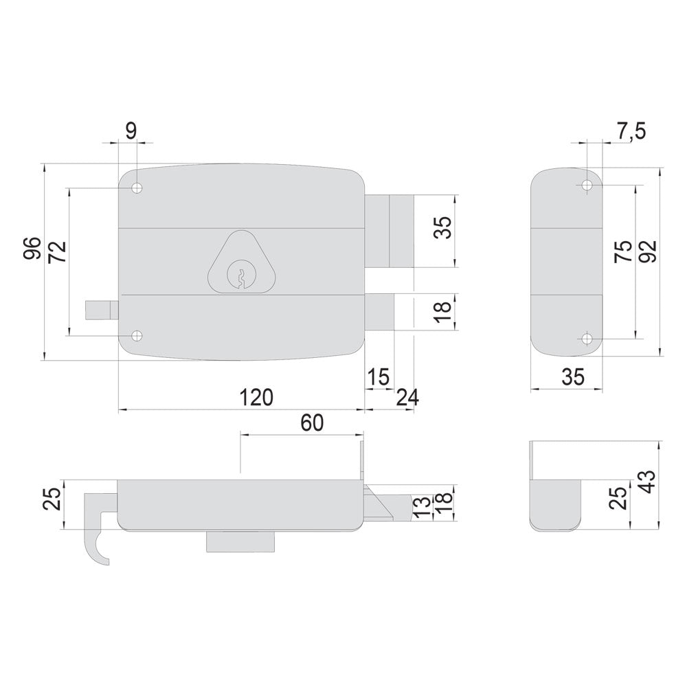 CISA ERRATURA PORTONCINO DA APPLICARE PER LEGNO ART. 50121