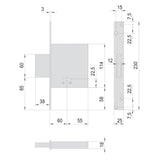 CISA SERRATURA A DOPPIA MAPPA DA INFILARE PER LEGNO ART. 57010