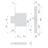 CISA SERRATURA A DOPPIA MAPPA DA INFILARE PER LEGNO ART. 57010