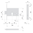 CISA SERRATURA DA INFILARE PER ALLUMINIO ART. 44145 E58 front.mm 16 / inter.mm 48