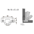CERNIERA PER MOBILI SERIE 'SMART SLIDE-ON' C30A506 con basetta