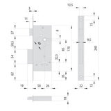 CISA SERRATURA A DOPPIA MAPPA DA INFILARE PER FASCIA PER LEGNO ART. 57211