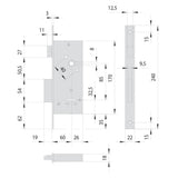 CISA SERRATURA A DOPPIA MAPPA DA INFILARE PER FASCIA PER LEGNO ART. 57211