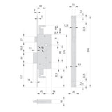 CISA SERRATURA A DOPPIA MAPPA DA INFILARE PER FASCIA PER LEGNO ART. 57215