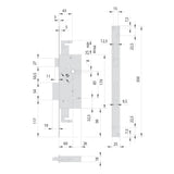 CISA SERRATURA A DOPPIA MAPPA DA INFILARE PER FASCIA PER LEGNO ART. 57215