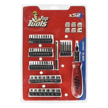 TOPTOOLS SET AVVITAMENTO CON INSERTI E BUSSOLE set 52 pz