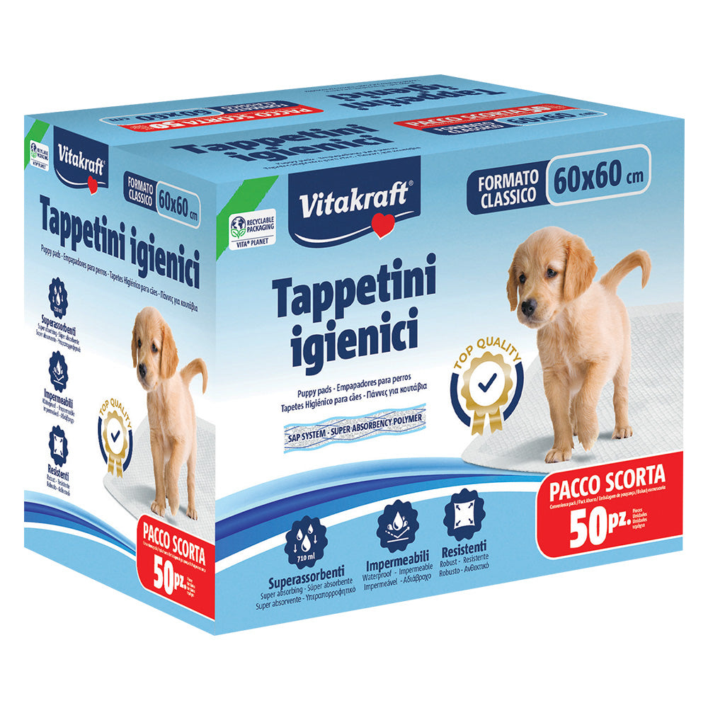 VITAKRAFT TAPPETINO IGIENICO PER CANE E GATTO cm 60 x 60