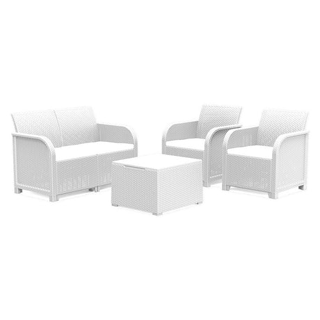 KETER SET DA GIARDINO POLIPROPILENE 'ROSALIE LOUNGE' colore bianco