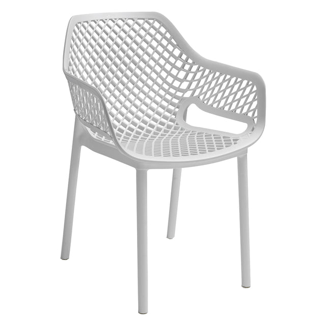 BICA SEDIA IN POLIPROPILENE SEDUTA E SCHIENALE FORATI 'ARIA ARMCHAIR'