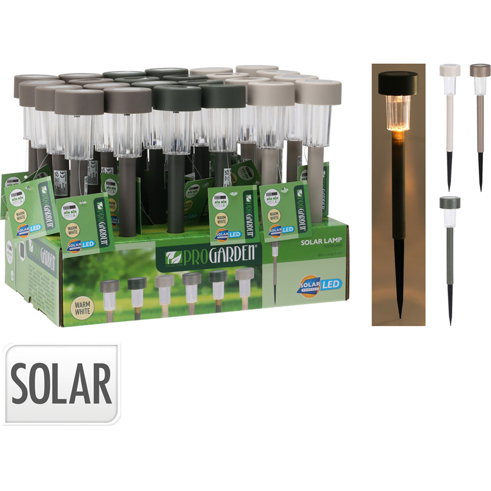 LAMPADA A ENERGIA SOLARE cm 18 x h.55 - col.assortiti