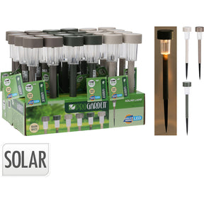 LAMPADA A ENERGIA SOLARE cm 18 x h.55 - col.assortiti