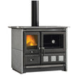 NORDICA EXTRAFLAME CUCINA A LEGNA 'ROSA XXL VST' 8,5 kW - colore antracite e petra naturale