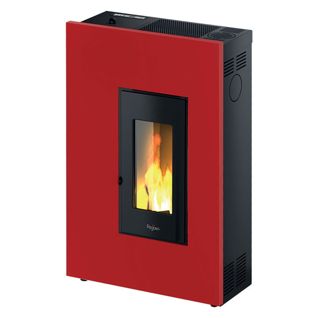 PEGASO STUFA A PELLET 'MADISON 5' 5,2 kW - colore rosso