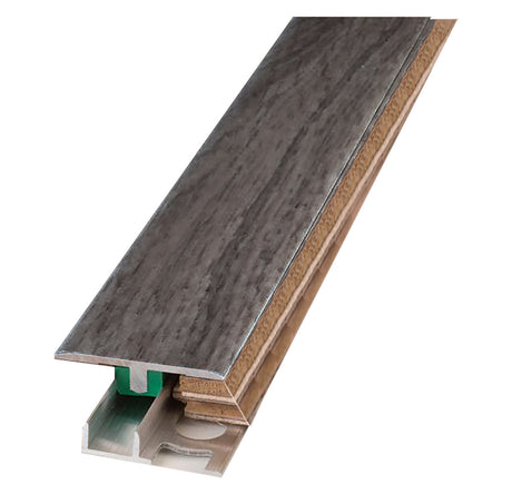 PROFILPAS PROFILO PIATTO CON BASE PER LAMINATO E PARQUET 'UN rivestito rovere grigio