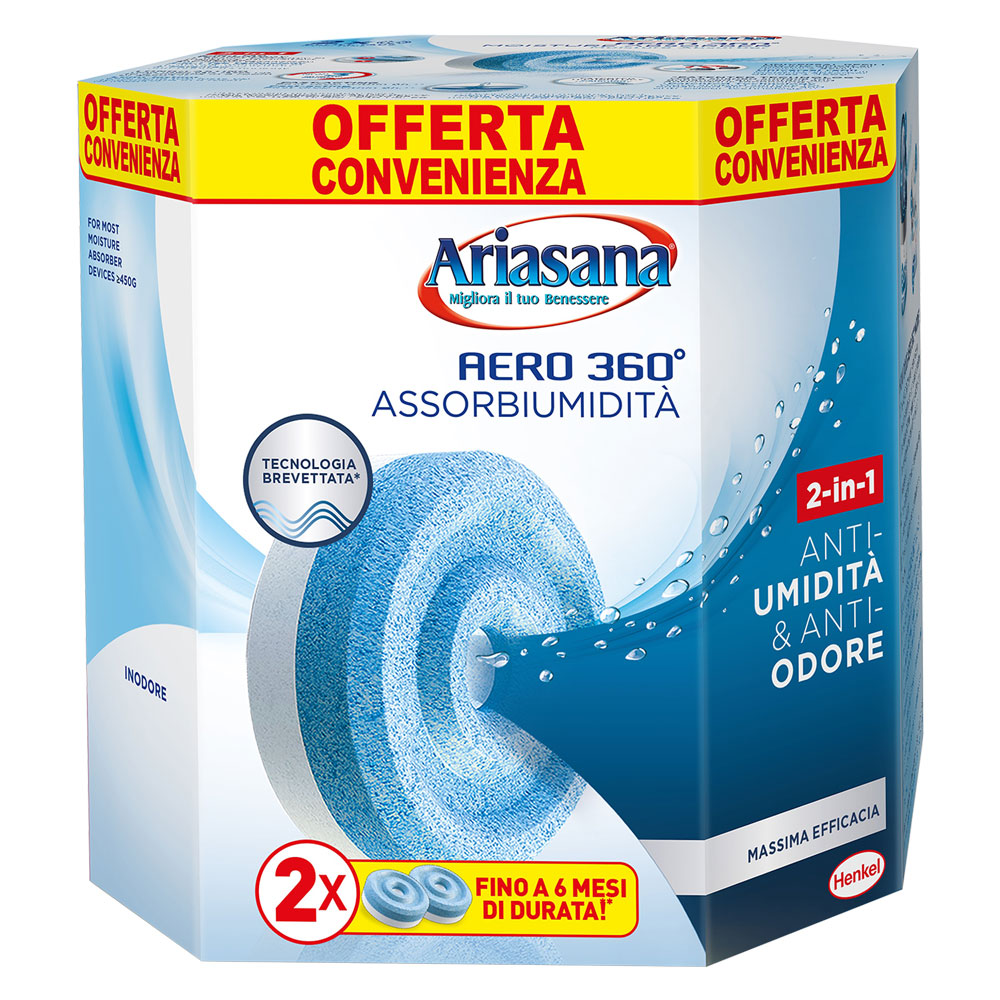 ARIASANA RICARICA ASSORBIUMIDITA' 'ARIASANA AERO 360° BIPAC