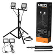 NEO PROIETTORE LED CON TREPPIEDI doppio 2 x 30W - 5400 lumen/6500 K
