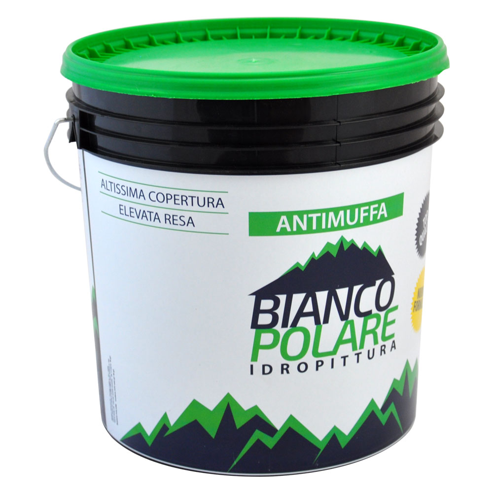 BIANCO POLARE IDROPITTURA LAVABILE ANTIMUFFA TRASPIRANTE