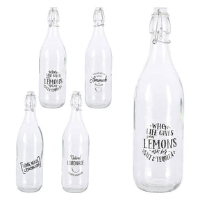 BOTTIGLIA IN VETRO 'DECORATA' 1000 ml