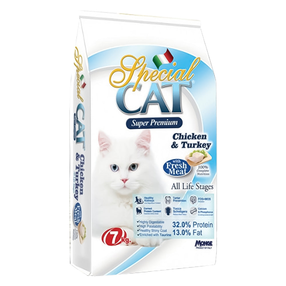 MONGE CROCCANTINI PER GATTI 'SPECIAL CAT' pollo e tacchino - kg 7