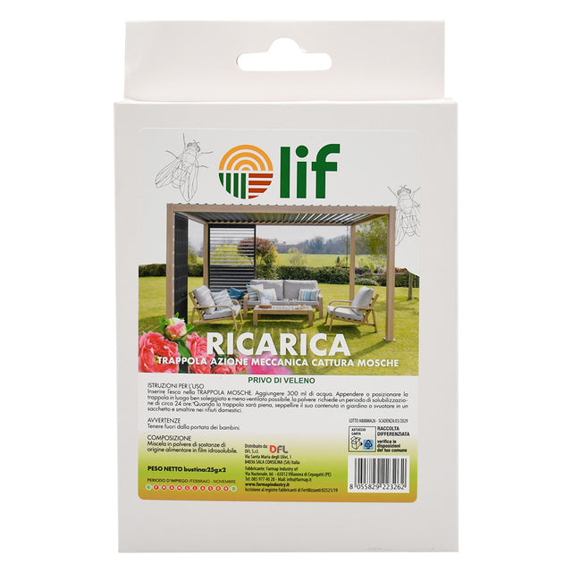 LIF ATTRATTIVO ALIMENTARE PER TRAPPOLA ECOLOGICA 2 buste da ml 25 gr