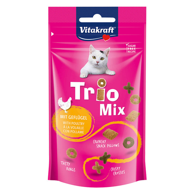 VITAKRAFT ALIMENTO PER GATTI 'TRIO MIX' gusto pollame - cf. 60 gr.