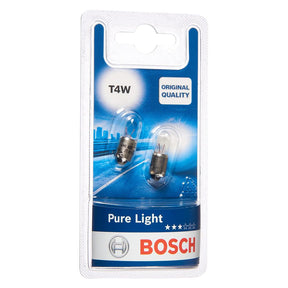 BOSCH LAMPADINA PER LUCI DIREZIONE E POSIZIONE T4W - 12 V - 4 W - attacco BA9s - 2 pezzi