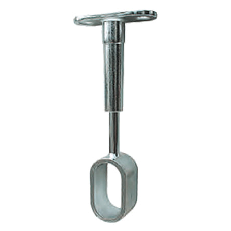 Blister Koncreto REGGITUBO CENTRALE PER TUBO OVALE mm 15 x 30 - aperto cromato - pz. 1