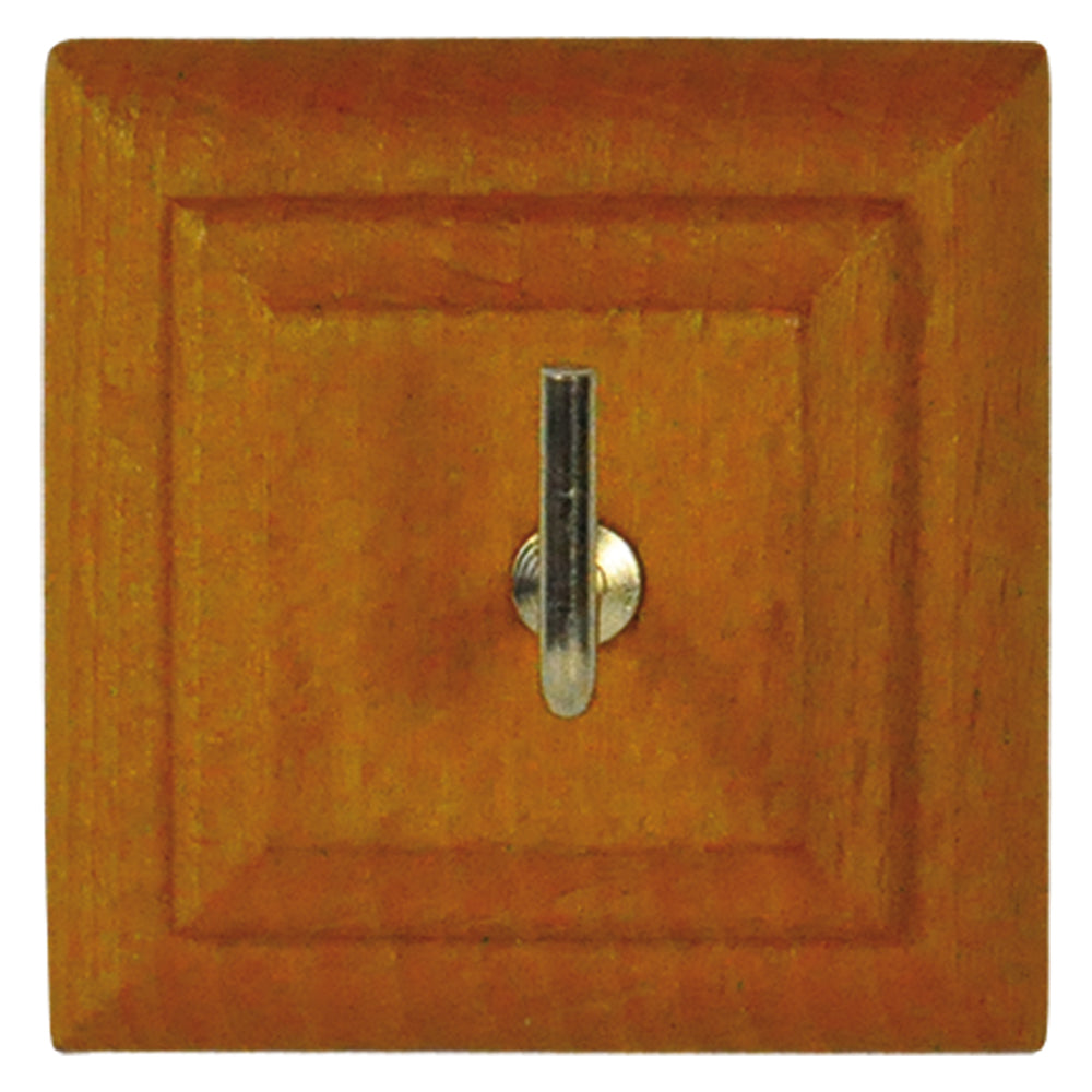 Blister Koncreto APPENDITUTTO ADESIVO LEGNO 'QUADRO' 1 posto - pz. 2