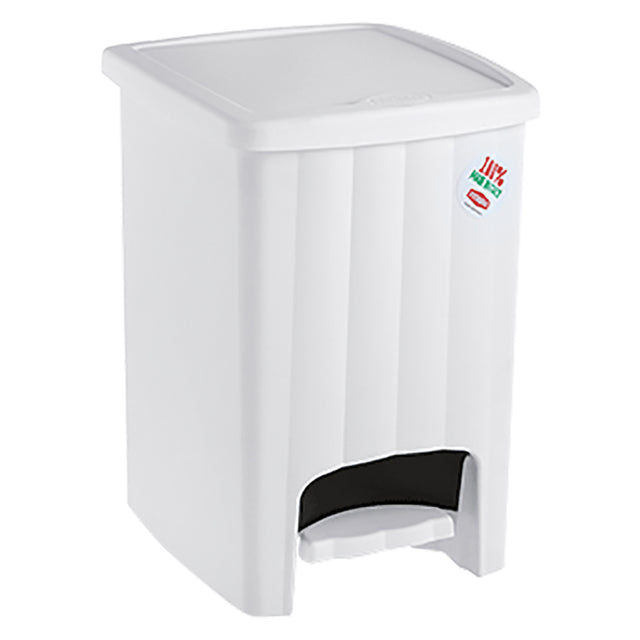 STEFANPLAST PATTUMIERA A PEDALE 'MARGHERITA' Lt. 20 - col. bianco
