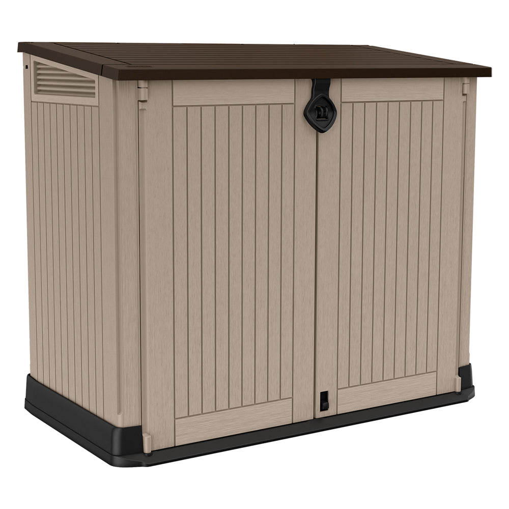 KETER BAULE PORTA ATTREZZI DA ESTERNO 'STORE IT OUT MIDI' cm.132 x 71,5 x H.113,5 beige/marr.