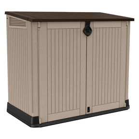 KETER BAULE PORTA ATTREZZI DA ESTERNO 'STORE IT OUT MIDI' cm.132 x 71,5 x H.113,5 beige/marr.