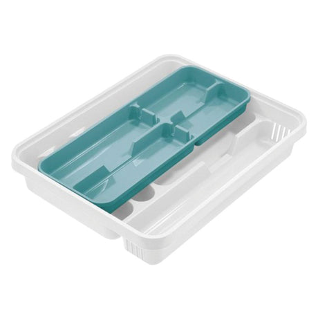TONTARELLI PORTA POSATE colore bianco/delfino