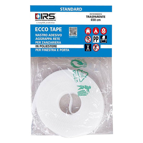 IRS NASTRO IN VELCRO PER ZANZARIERE 'ECCO TAPE 650' mm 10 x 6,5 mt
