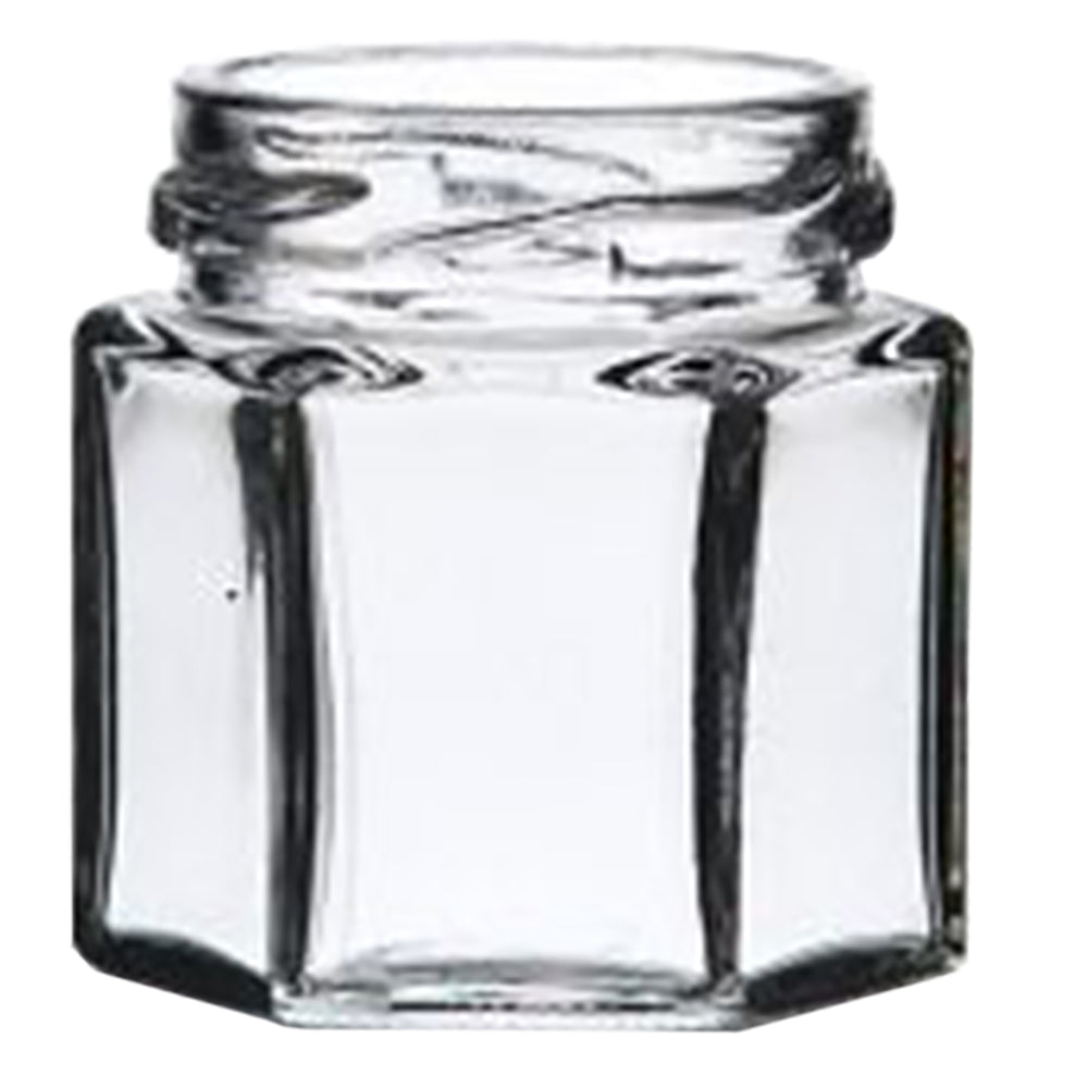 VASO VETRO 'BOCCACCIO' PER ALIMENTI TIPO 'ESAGONALE 45 ml - imbocc. Ø43 mm