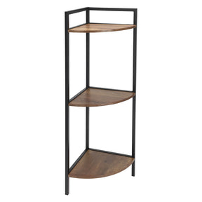 MOBILE ANGOLARE CON RIPIANI IN LEGNO cm. 23.5 x 23,5 x h.76 - 3 ripiani