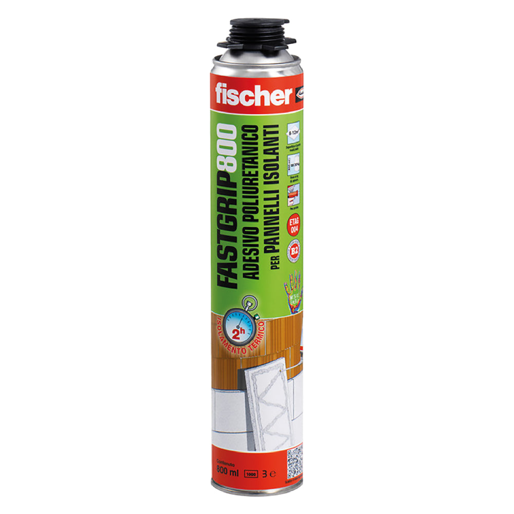 fischer SCHIUMA POLIURETANICA ADESIVA 'FASTGRIP' FASTGRIP 800 ml 800 - per pistola